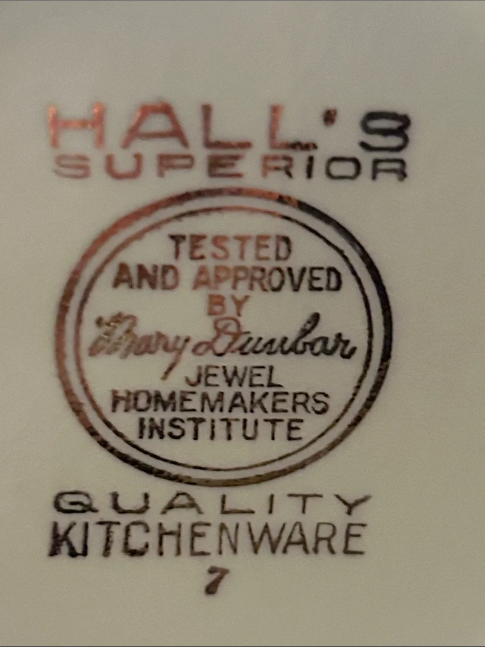 Hall’s China this item
